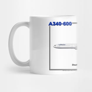 Airbus A340-600 - Deutsche Lufthansa (Art Print) Mug